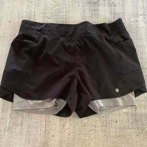 Girls Double Layer a athletic Shorts size 14/16 plus